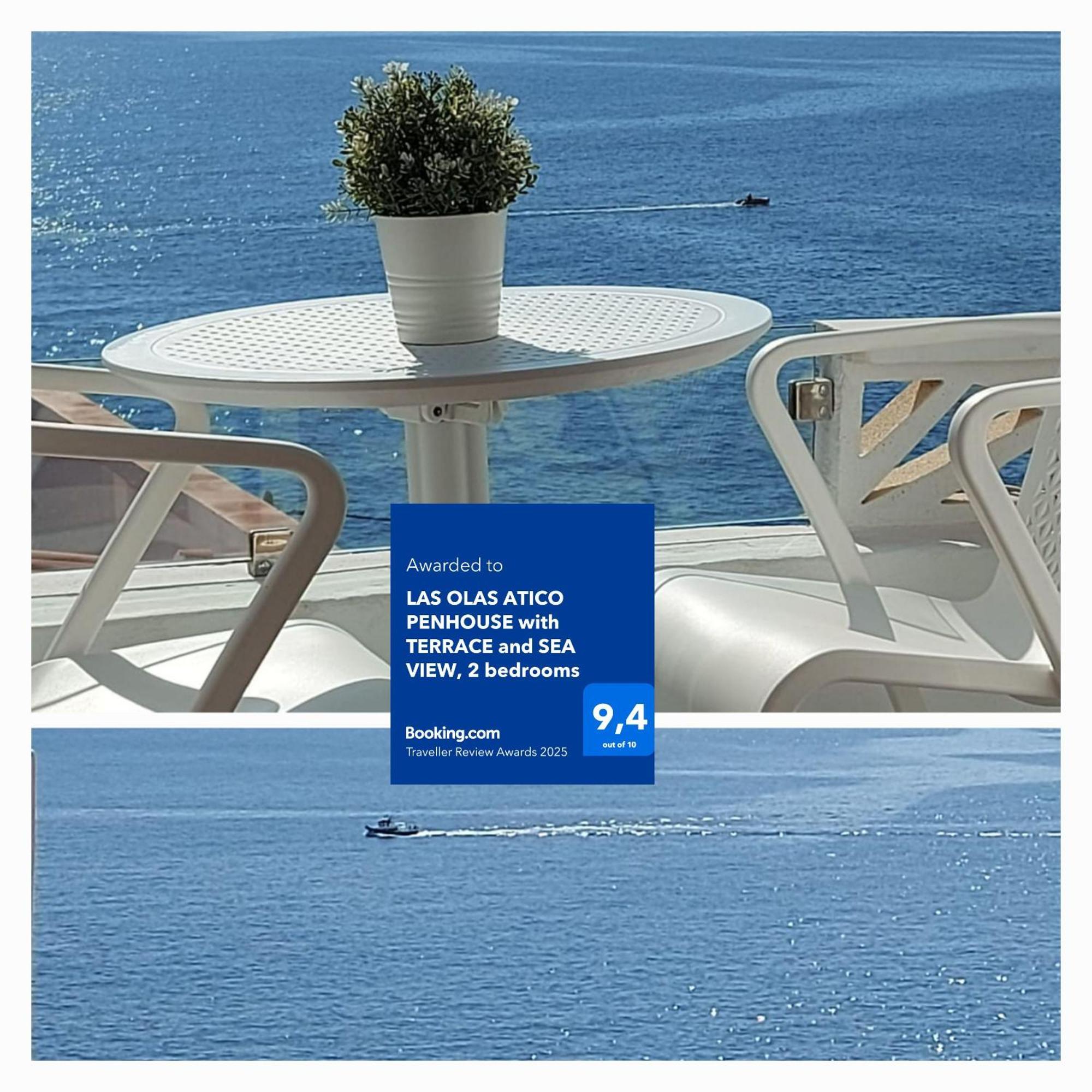 Las Olas Atico Penhouse With Terrace And Sea View, 2 Bedrooms La Caleta  المظهر الخارجي الصورة